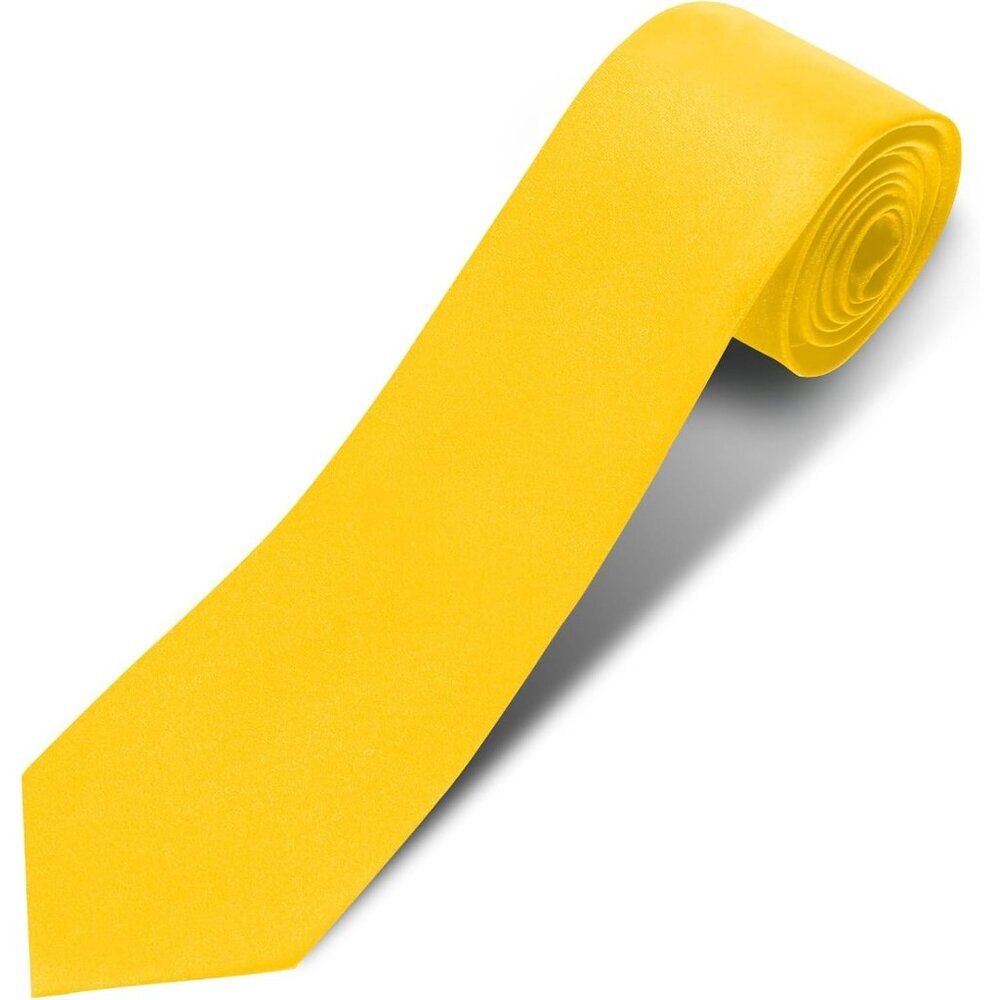 Men's Yellow Solid Pure Color 3.15" (8cm) Necktie Plain Formal Business Ties